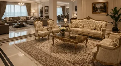 چیدمان مبل سلطنتی و راحتی
