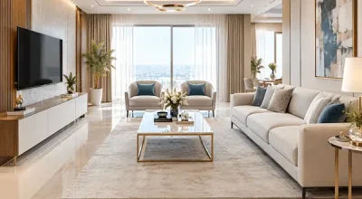 چیدمان پذیرایی بزرگ